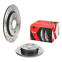 Brembo Xtra Rear Brake Disc Toyota Auris 06 Uk Built