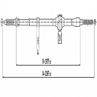 Pagid Right Handr Handbrake Cable Ford Ranger 06 22671977Mm 4X4