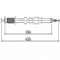 Pagid Left Hand Rrhr Brake Cable Fiat 500 L 12 17201442Mm drum Brakes