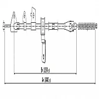 Pagid Right Handr Brake Cable Nissan Pixosuzuki Alto 09 14401224Mm
