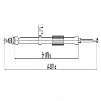 Pagid Left Hand Rrhr Brake Cable Peuvaux 208corsaF 19 18761073Mm disc