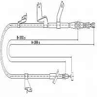 Pagid Right Handr Handbrake Cable Suzuki Swift 05 14941310Mm disc Brake