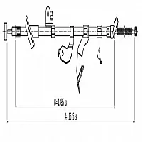 Pagid Right Handr Handbrake Cable Suzuki Swift 11 16351396Mm drum Brake