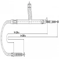 Pagid Left Hand R Brake Cable Toyota Hiace 4 9512 15501236Mm lwb