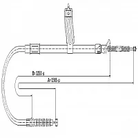 Pagid Left Hand R Brake Cable Toyota Hiace 4 9512 15651251Mm swb