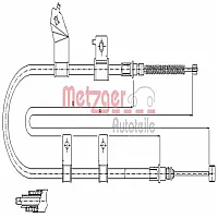 Pagid Left Hand R Brake Cable Chevrolet Kalos 0308 13831188Mm