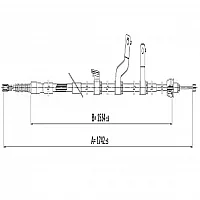 Pagid Left Hand R Brake Cable Kia CeedproCeed 12 17421534Mm nonEpb