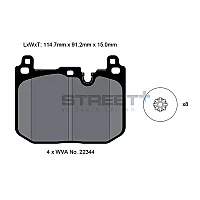 Pagid Street Street Front Brake Pads Mini Country Clubman 15 j. c Works