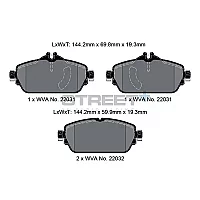 Pagid Street Street Front Brake Pads Mercedes CClass 205 14 wo Sport Pk