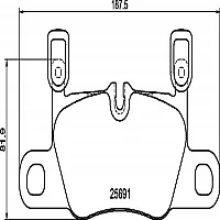 Pagid Rear Brake Pads Porsche 911 19