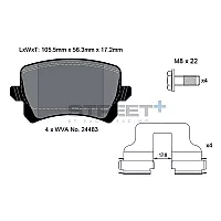 Pagid Street Street Rear Brake Pads Volkswagen Tiguan 0907