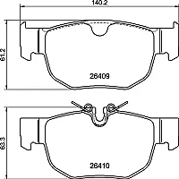 Pagid Rear Brake Pads Jaguar FPace 18 5.0L Svr