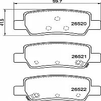 Pagid Rear Brake Pads Hyundai Kona Ev 23 mobis Bs