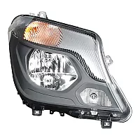 Hella Os Headlamp Sprinter 14 Halogen With Bulb Drl Grey Bezel Incl Bulbs