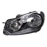 Tyc Ns Headlamp Golf 0812 Black Bezel Halogen Wo Logo On