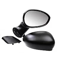 Macht Os Mirror Fiat 500 0815 and 15 Elec Heat Inc Glass Black Cover
