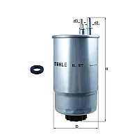 Mahle Kl977D Mknecht Fuel Filter