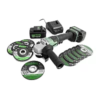 Kielder 115Mm 18V LiIon Type18 Brushless Angle Grinder 2 X 5.0Ah Kit