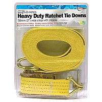 Streetwize 8 Metre H. Duty Commercial Ratchet Tie Down50Mm Wide