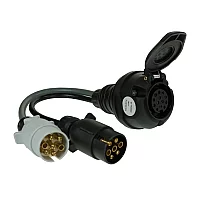 Maypole Caravan Adaptor Lead 12Nand s Plugs To 13Pin Socket